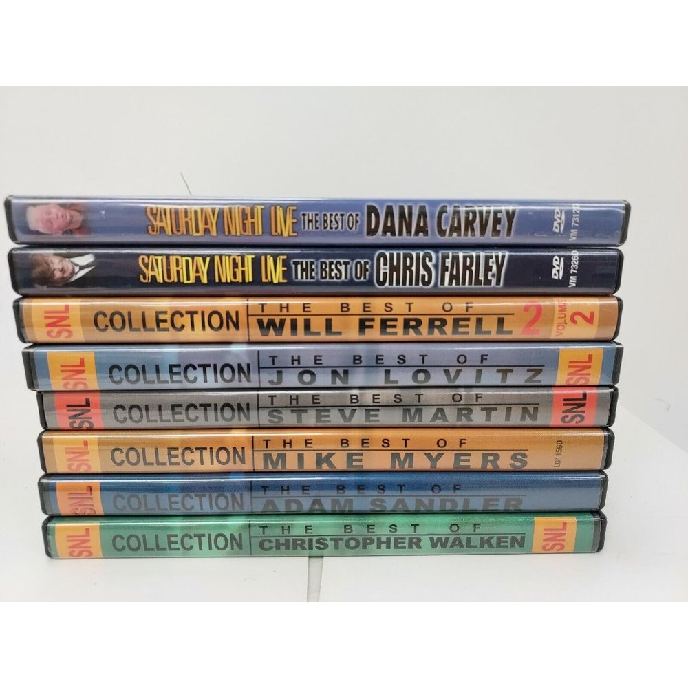DVD SNL "Best Of" Pack  8 Cases ©1999-2007 Carvey, Farley, Farrell, Sandler, Etc